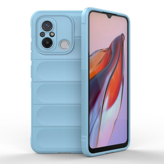 For Xiaomi Redmi 12C Magic Shield TPU + Flannel Phone Case(Light Blue) - Xiaomi Cases by buy2fix | Online Shopping UK | buy2fix