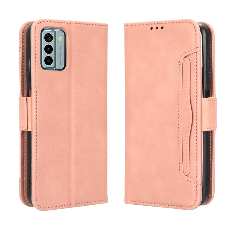 For Nokia G22 4G Skin Feel Calf Texture Card Slots Leather Phone Case(Pink) - Nokia Cases by buy2fix | Online Shopping UK | buy2fix