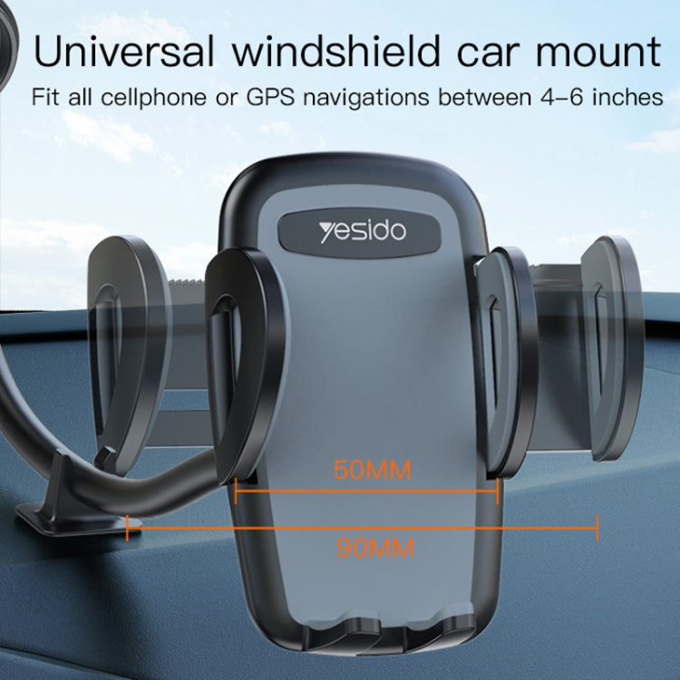 Yesido C108 360 Degree Rotation Car Windshield Suction Cup Phone Holder(Black) - Car Holders by Yesido | Online Shopping UK | buy2fix