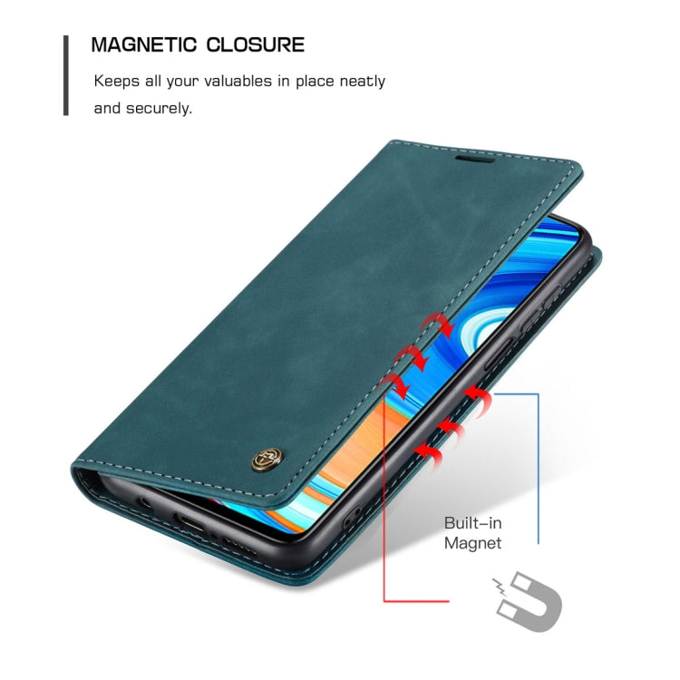 For Xiaomi Redmi Note 9 Pro/Note 9 Pro Max/Note 9s CaseMe 013 Multifunctional Horizontal Flip Leather Case, with Card Slot & Holder & Wallet(Blue) - Xiaomi Cases by CaseMe | Online Shopping UK | buy2fix