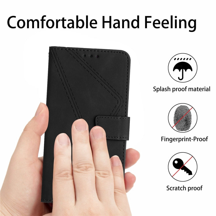 For Sony Xperia 10 V Stitching Embossed Leather Phone Case(Black) - Sony Cases by buy2fix | Online Shopping UK | buy2fix