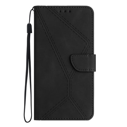 For Xiaomi POCO F4 5G Stitching Embossed Leather Phone Case(Black) - Xiaomi Cases by buy2fix | Online Shopping UK | buy2fix