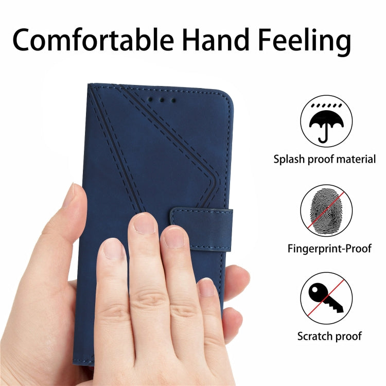 For Xiaomi Redmi A1+ / A2+ Stitching Embossed Leather Phone Case(Blue) - Xiaomi Cases by buy2fix | Online Shopping UK | buy2fix