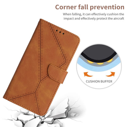 For iPhone 11 Pro Stitching Embossed Leather Phone Case(Brown) - iPhone 11 Pro Cases by buy2fix | Online Shopping UK | buy2fix