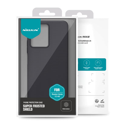 For Xiaomi Redmi Note 12 4G Global NILLKIN Frosted PC Phone Case(Black) - Xiaomi Cases by NILLKIN | Online Shopping UK | buy2fix