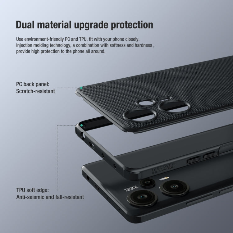 For Xiaomi Redmi Note 12 Turbo / Poco F5 NILLKIN Frosted Shield Pro PC + TPU Phone Case(Blue) - Xiaomi Cases by NILLKIN | Online Shopping UK | buy2fix