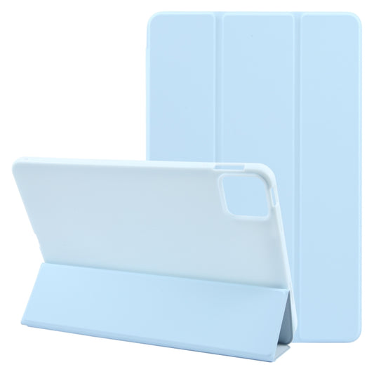 For Xiaomi Pad 6 / Pad 6 Pro Three-fold Holder Flip Tablet Leather Case(Sky Blue) -  by buy2fix | Online Shopping UK | buy2fix