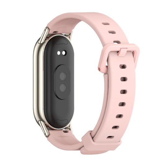 For Xiaomi Mi Band 8 / 9 / 9 NFC Mijobs Silicone Breathable Watch Band(Pink Light Gold) - Watch Bands by MIJOBS | Online Shopping UK | buy2fix