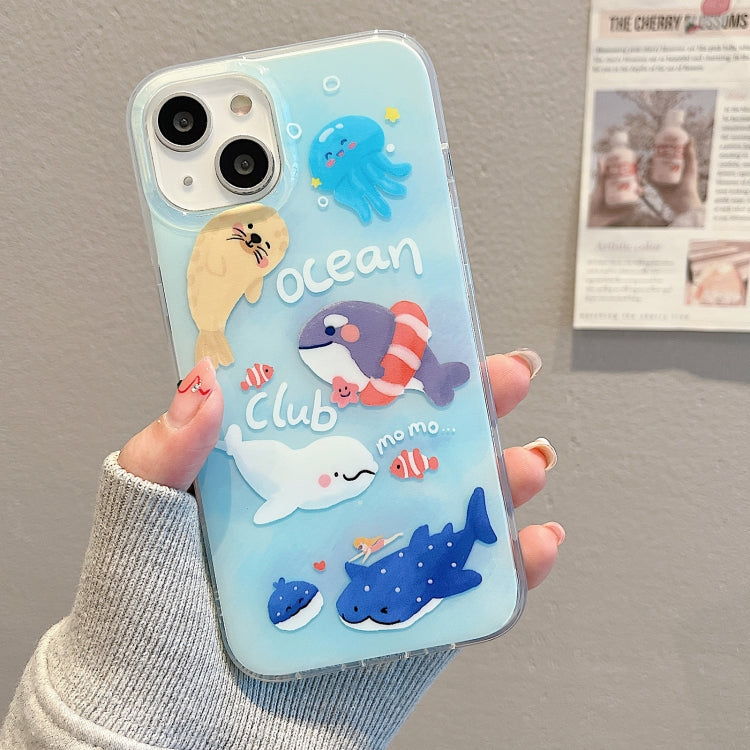 For iPhone 14 Pro Max IMD Cute Animal Pattern Phone Case(Seal) - iPhone 14 Pro Max Cases by buy2fix | Online Shopping UK | buy2fix