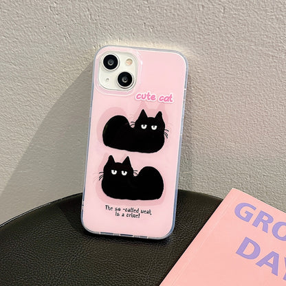 For iPhone 12 Pro Max IMD Cute Animal Pattern Phone Case(Cat) - iPhone 12 Pro Max Cases by buy2fix | Online Shopping UK | buy2fix