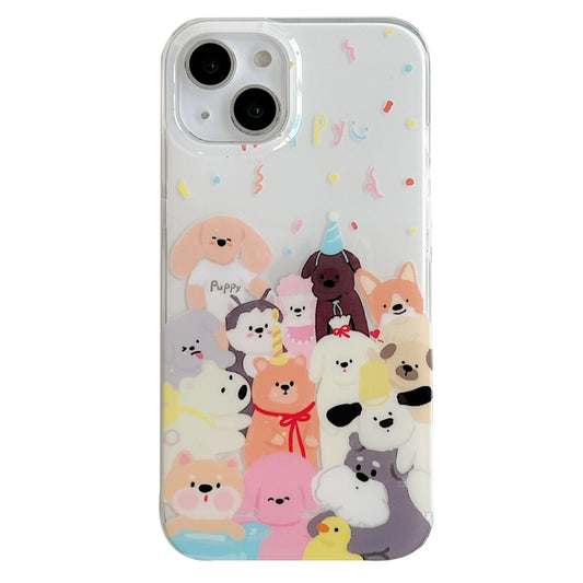 For iPhone 12 Pro IMD Cute Animal Pattern Phone Case(Dog) - iPhone 12 / 12 Pro Cases by buy2fix | Online Shopping UK | buy2fix