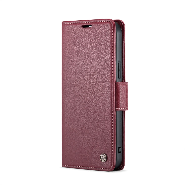 For iPhone 12 mini CaseMe 023 Butterfly Buckle Litchi Texture RFID Anti-theft Leather Phone Case(Wine Red) - iPhone 12 mini Cases by CaseMe | Online Shopping UK | buy2fix