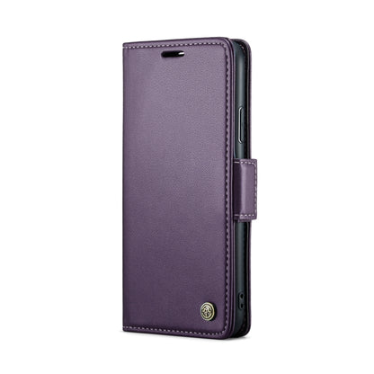 For iPhone XR CaseMe 023 Butterfly Buckle Litchi Texture RFID Anti-theft Leather Phone Case(Pearly Purple) - More iPhone Cases by CaseMe | Online Shopping UK | buy2fix