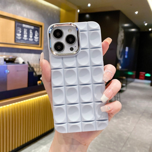For iPhone 11 Groove Pattern Electroplating TPU Phone Case(Light Grey) - iPhone 11 Cases by buy2fix | Online Shopping UK | buy2fix