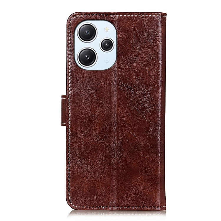 For Xiaomi Redmi 12 4G Retro Crazy Horse Texture Horizontal Flip Leather Phone Case(Brown) - Xiaomi Cases by buy2fix | Online Shopping UK | buy2fix