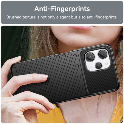 For Xiaomi Redmi 12 Thunderbolt Shockproof TPU Protective Soft Phone Case(Black) - Xiaomi Cases by buy2fix | Online Shopping UK | buy2fix