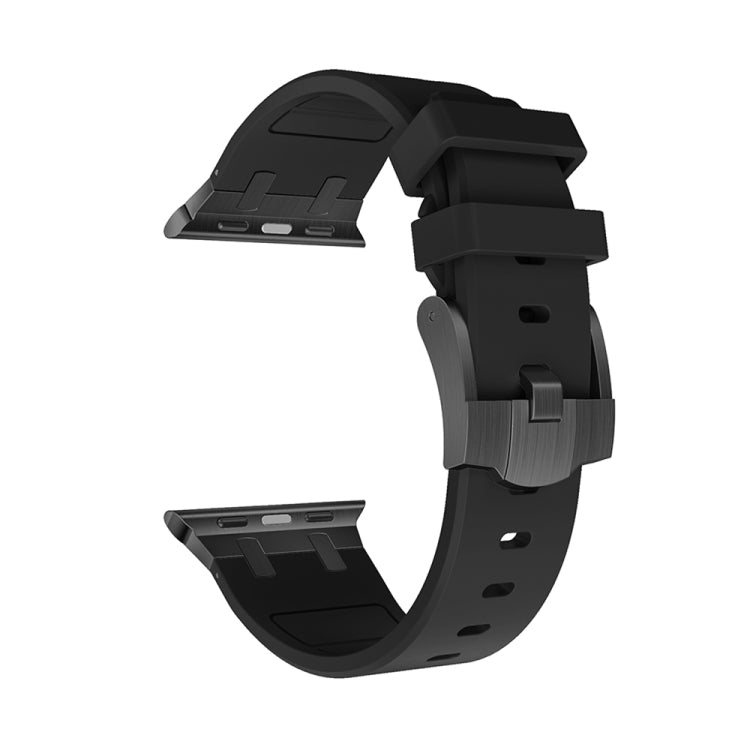 AP Silicone Watch Band For Apple Watch SE 40mm(Black Black) - Watch Bands by buy2fix | Online Shopping UK | buy2fix