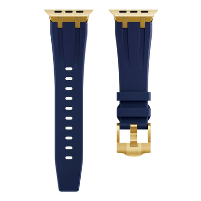 AP Silicone Watch Band For Apple Watch Ultra 2 49mm(Gold Blue) - Watch Bands by buy2fix | Online Shopping UK | buy2fix