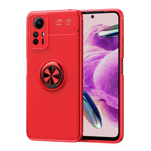 For Xiaomi Redmi Note 12S Metal Ring Holder TPU Phone Case(Red) - Xiaomi Cases by buy2fix | Online Shopping UK | buy2fix