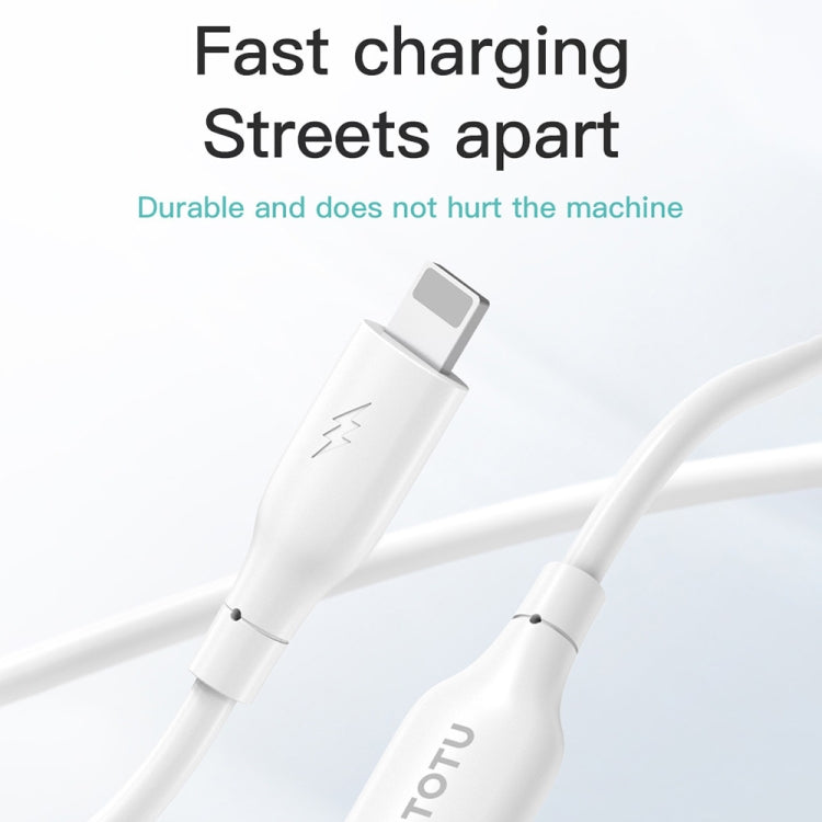 TOTU CB-3 Series USB to USB-C / Type-C Fast Charge Data Cable, Length:1m(White) - USB-C & Type-C Cable by TOTUDESIGN | Online Shopping UK | buy2fix