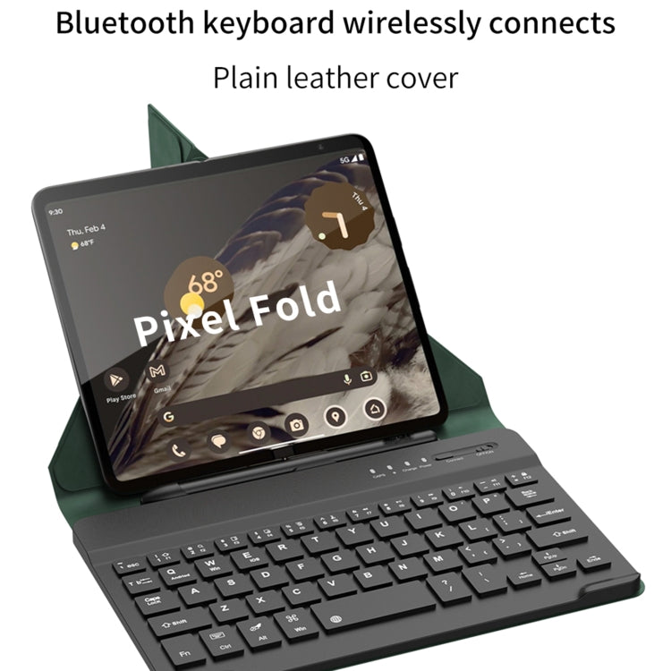 For Google Pixel Fold GKK Magnetic Folding Bluetooth Keyboard Leather Case with Pen + Keyboard + Case(Black) - Others Keyboard by GKK | Online Shopping UK | buy2fix