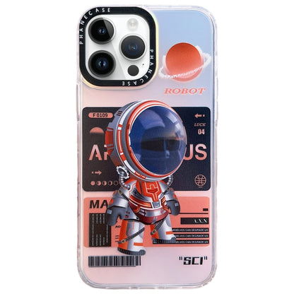 For iPhone 14 Pro Mechanical Astronaut Pattern TPU Phone Case(Orange) - iPhone 14 Pro Cases by buy2fix | Online Shopping UK | buy2fix