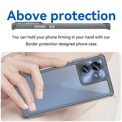 For Motorola Edge 40 Colorful Series Acrylic + TPU Phone Case(Transparent Grey) - Motorola Cases by buy2fix | Online Shopping UK | buy2fix