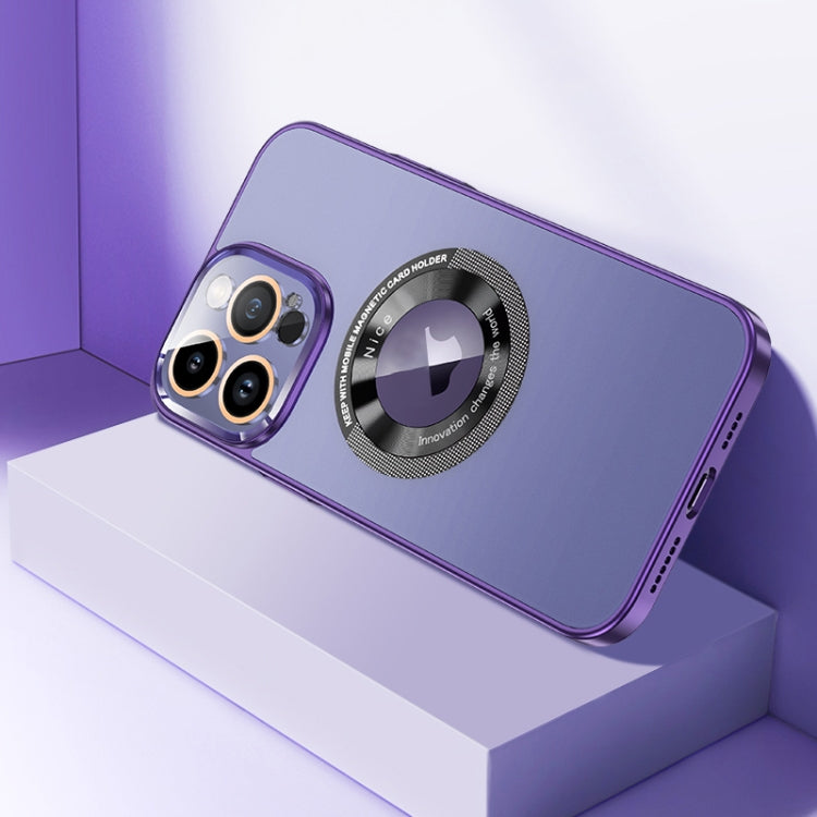 For iPhone 14 Pro CD Texture MagSafe Magnetic Phone Case(Dark Purple) - iPhone 14 Pro Cases by buy2fix | Online Shopping UK | buy2fix