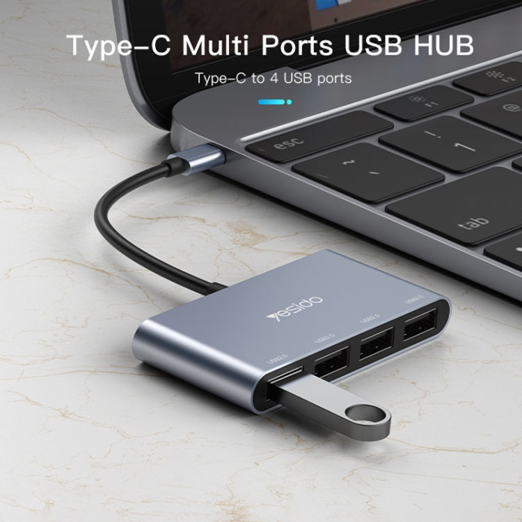 Yesido HB13 4 in 1 USB-C / Type-C Multifunction Docking Station HUB Adapter - USB HUB by Yesido | Online Shopping UK | buy2fix
