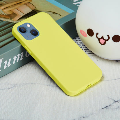 For iPhone 15 Solid Color Silicone Phone Case(Lemon Yellow) - iPhone 15 Cases by buy2fix | Online Shopping UK | buy2fix