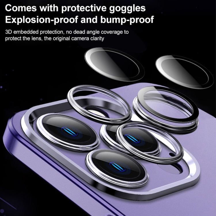 For iPhone 13 Pro Max Frosted Metal Material Phone Case with Lens Protection(Dark Blue) - iPhone 13 Pro Max Cases by buy2fix | Online Shopping UK | buy2fix