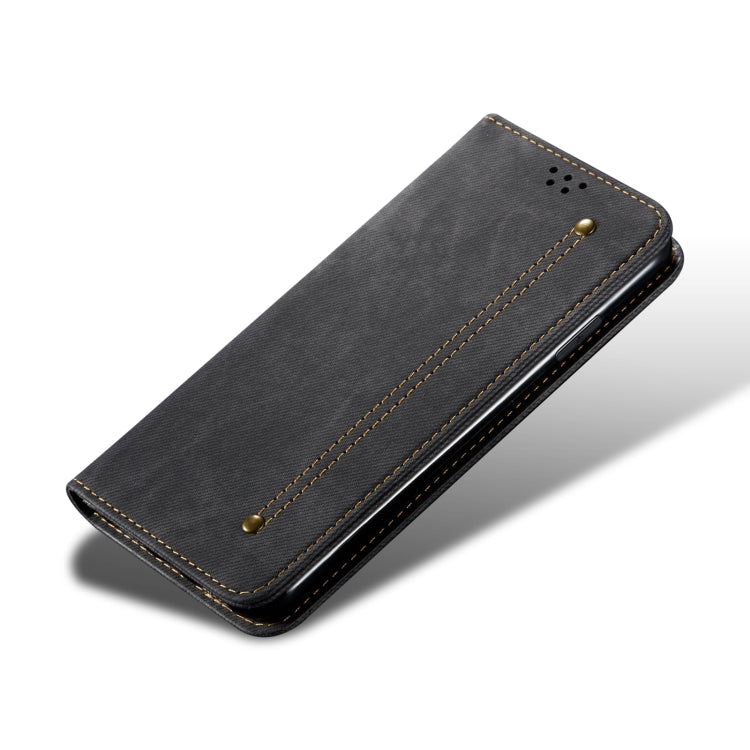 For Xiaomi Redmi Note 12S Denim Texture Flip Leather Phone Case(Black) - Xiaomi Cases by buy2fix | Online Shopping UK | buy2fix