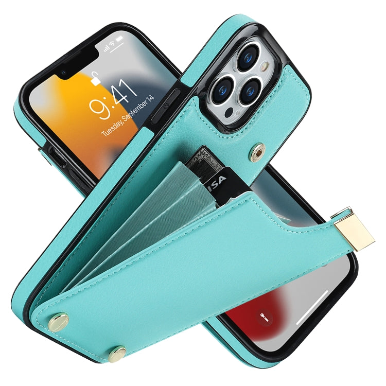 For iPhone 11 Pro Max Metal Buckle Card Slots Phone Case(Green) - iPhone 11 Pro Max Cases by buy2fix | Online Shopping UK | buy2fix