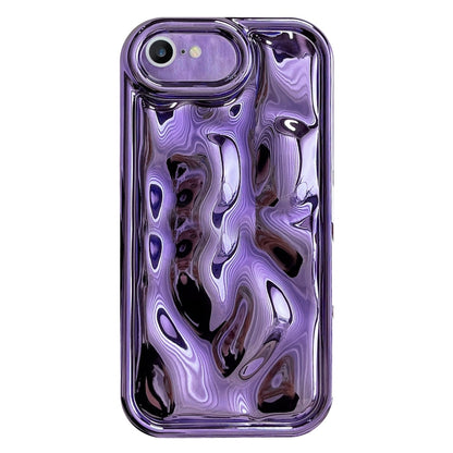 For iPhone SE 2022 /2020 / 8 / 7 Electroplating Meteorite Texture TPU Phone Case(Purple) - iPhone SE 2022 / 2020 / 8 / 7 Cases by buy2fix | Online Shopping UK | buy2fix