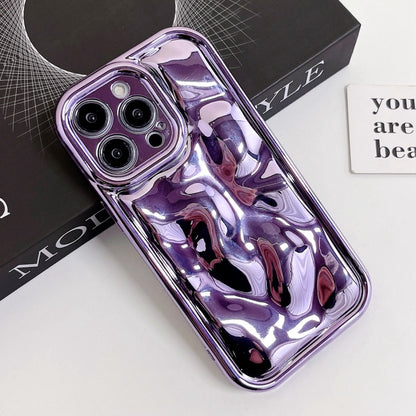 For iPhone 13 Electroplating Meteorite Texture TPU Phone Case(Purple) - iPhone 13 Cases by buy2fix | Online Shopping UK | buy2fix