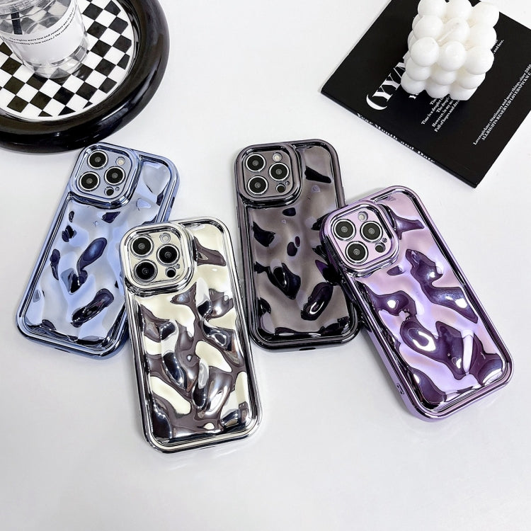 For iPhone 12 Pro Electroplating Meteorite Texture TPU Phone Case(Silver) - iPhone 12 / 12 Pro Cases by buy2fix | Online Shopping UK | buy2fix