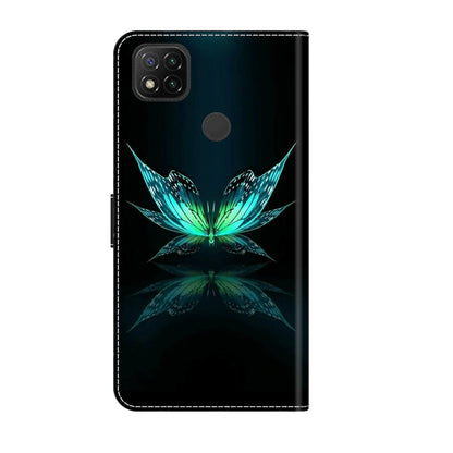 For Xiaomi Redmi 9C Crystal 3D Shockproof Protective Leather Phone Case(Reflection Dutterfly) - Xiaomi Cases by buy2fix | Online Shopping UK | buy2fix