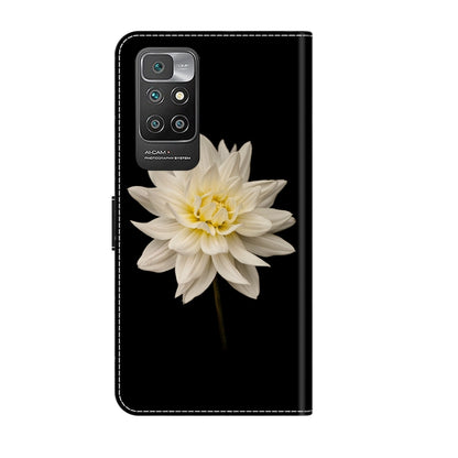 For Xiaomi Redmi 10 Crystal 3D Shockproof Protective Leather Phone Case(White Flower) - Xiaomi Cases by buy2fix | Online Shopping UK | buy2fix