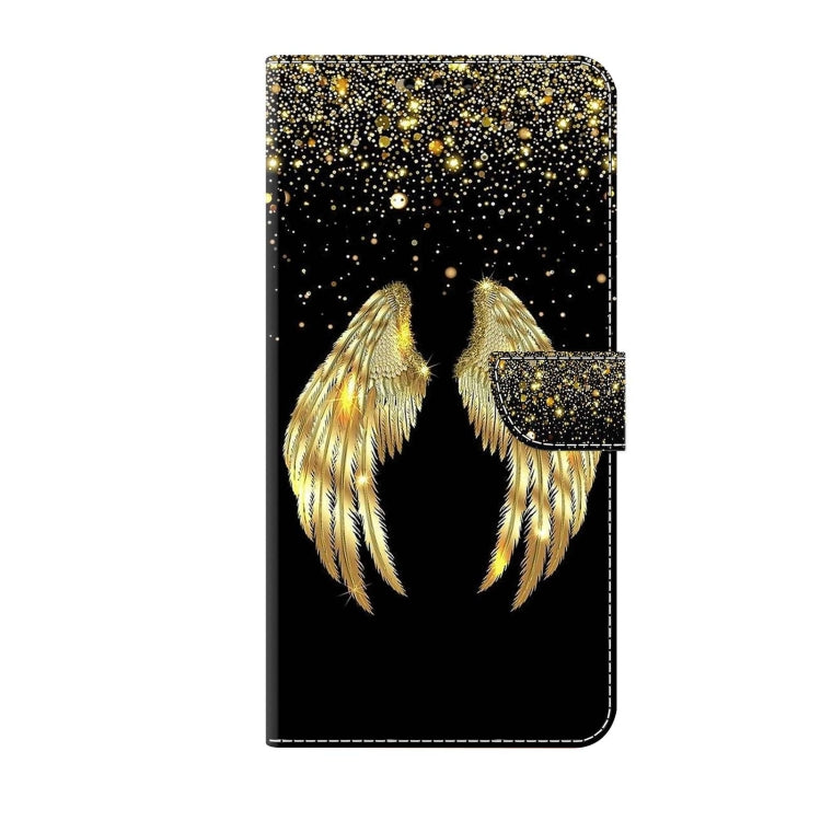 For Xiaomi Redmi Note 10 4G Crystal 3D Shockproof Protective Leather Phone Case(Golden Wings) - Xiaomi Cases by buy2fix | Online Shopping UK | buy2fix