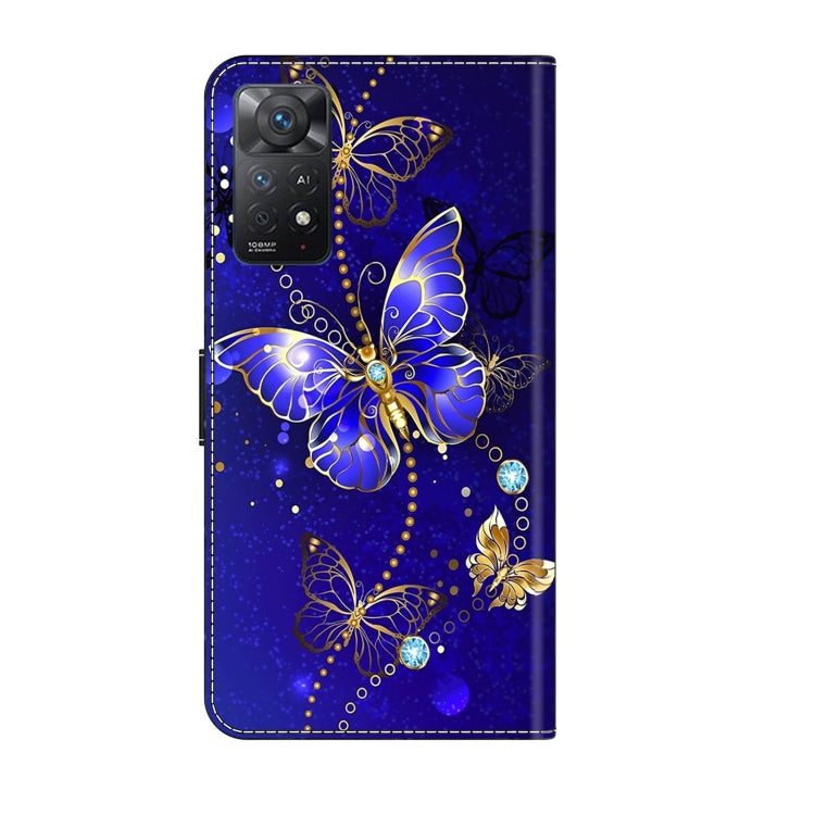 For Xiaomi Redmi Note 11 Pro 5G / 4G Global Crystal 3D Shockproof Protective Leather Phone Case(Diamond Butterfly) - Xiaomi Cases by buy2fix | Online Shopping UK | buy2fix