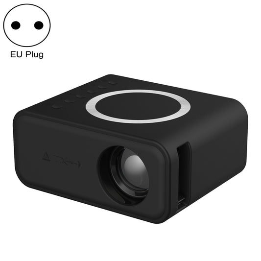 T300S 320x240 24ANSI Lumens Mini LCD Projector Supports Wired & Wireless Same Screen, Specification:EU Plug(Black) - Mini Projector by buy2fix | Online Shopping UK | buy2fix