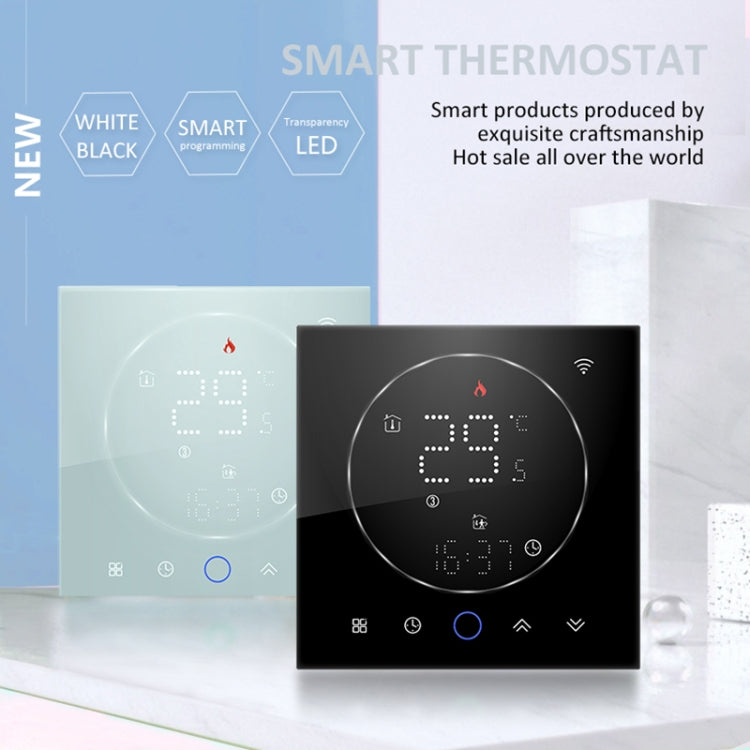 BHT-008GCL 95-240V AC 5A Smart Home Boiler Heating LED Thermostat Without WiFi(White) - Thermostat & Thermometer by buy2fix | Online Shopping UK | buy2fix