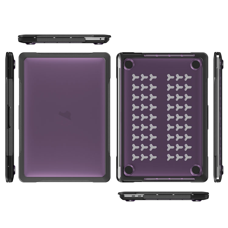 For MacBook Pro 13.3 inch A2338 Translucent Laptop Protective Case(Transparent Purple) - MacBook Pro Cases by buy2fix | Online Shopping UK | buy2fix