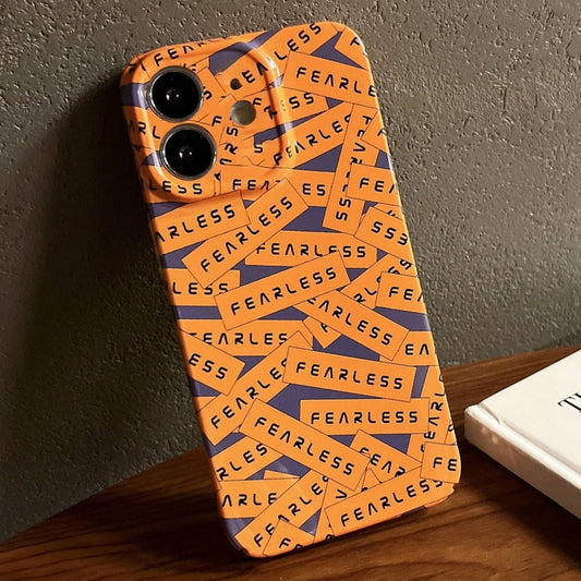 For iPhone 11 Painted Pattern Precise Hole PC Phone Case(Orange Label) - iPhone 11 Cases by buy2fix | Online Shopping UK | buy2fix