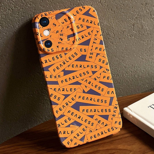 For iPhone XS Max Painted Pattern Precise Hole PC Phone Case(Orange Label) - More iPhone Cases by buy2fix | Online Shopping UK | buy2fix
