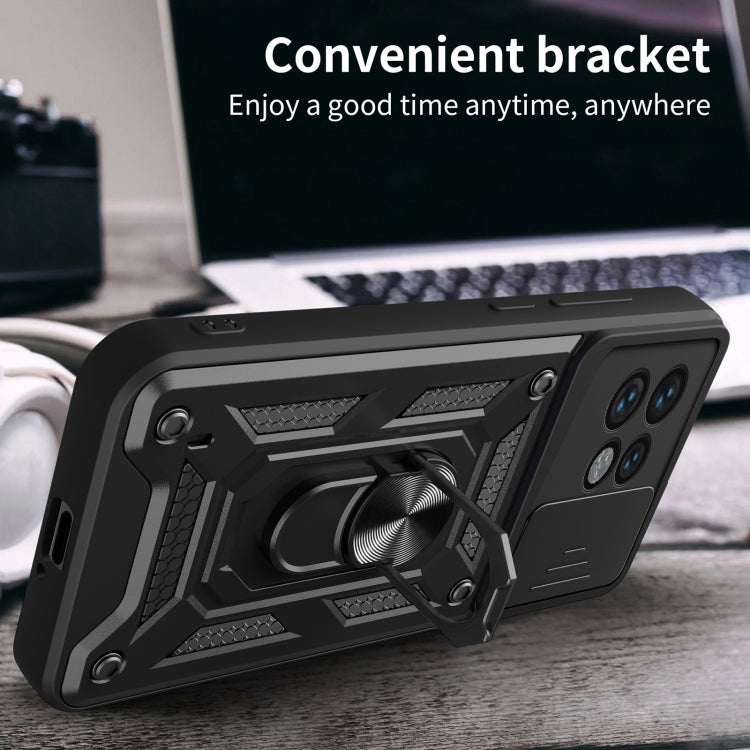 For Motorola Edge 40 Pro Sliding Camera Cover Design TPU Hybrid PC Phone Case(Silver) - Motorola Cases by buy2fix | Online Shopping UK | buy2fix