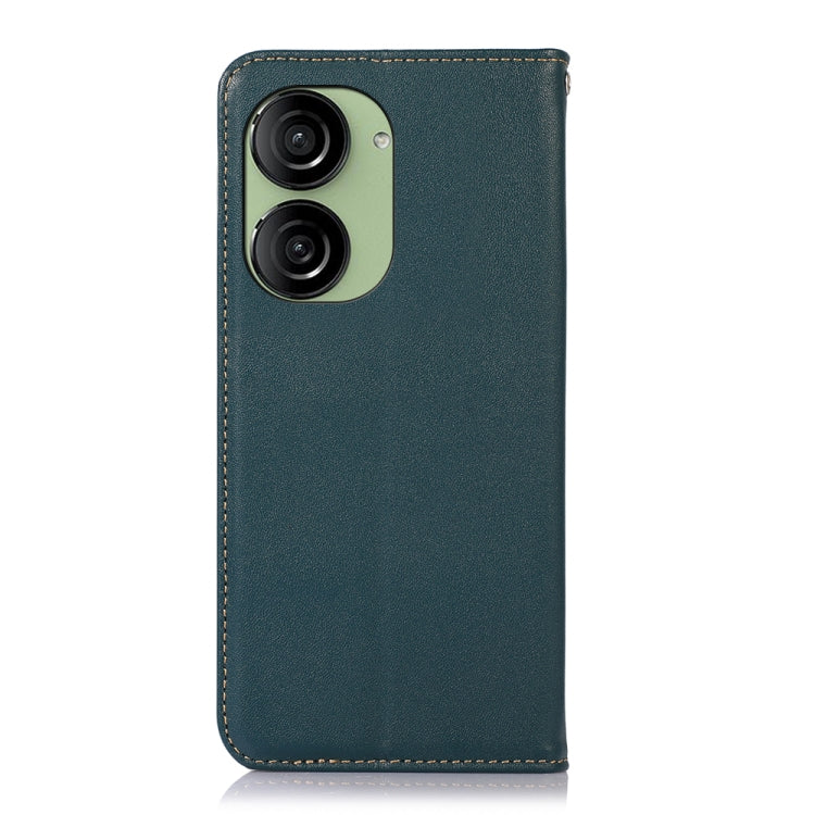 For Asus ZenFone 10 / ZenFone 9 KHAZNEH Nappa Top Layer Cowhide Leather Phone Case(Green) - ASUS Cases by buy2fix | Online Shopping UK | buy2fix