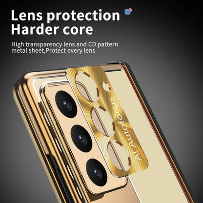 For Samsung Galaxy Z Fold5 Aluminum Alloy Double Hinge Shockproof Phone Protective Case(Champagne Gold) - Galaxy Z Fold5 Cases by buy2fix | Online Shopping UK | buy2fix