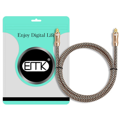 10m EMK OD6.0mm Gold-plated TV Digital Audio Optical Fiber Connecting Cable - Audio Optical Cables by EMK | Online Shopping UK | buy2fix