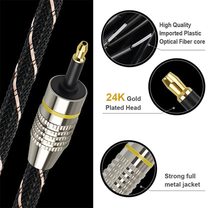 1.5m EMK OD6.0mm Square Port to Round Port Set-top Box Digital Audio Optical Fiber Connecting Cable - Audio Optical Cables by EMK | Online Shopping UK | buy2fix